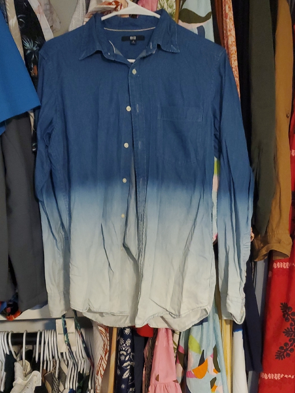 Uniqlo Blue Ombre Button-Up Shirt